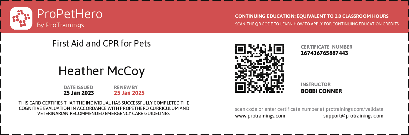 certificate card